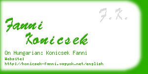fanni konicsek business card